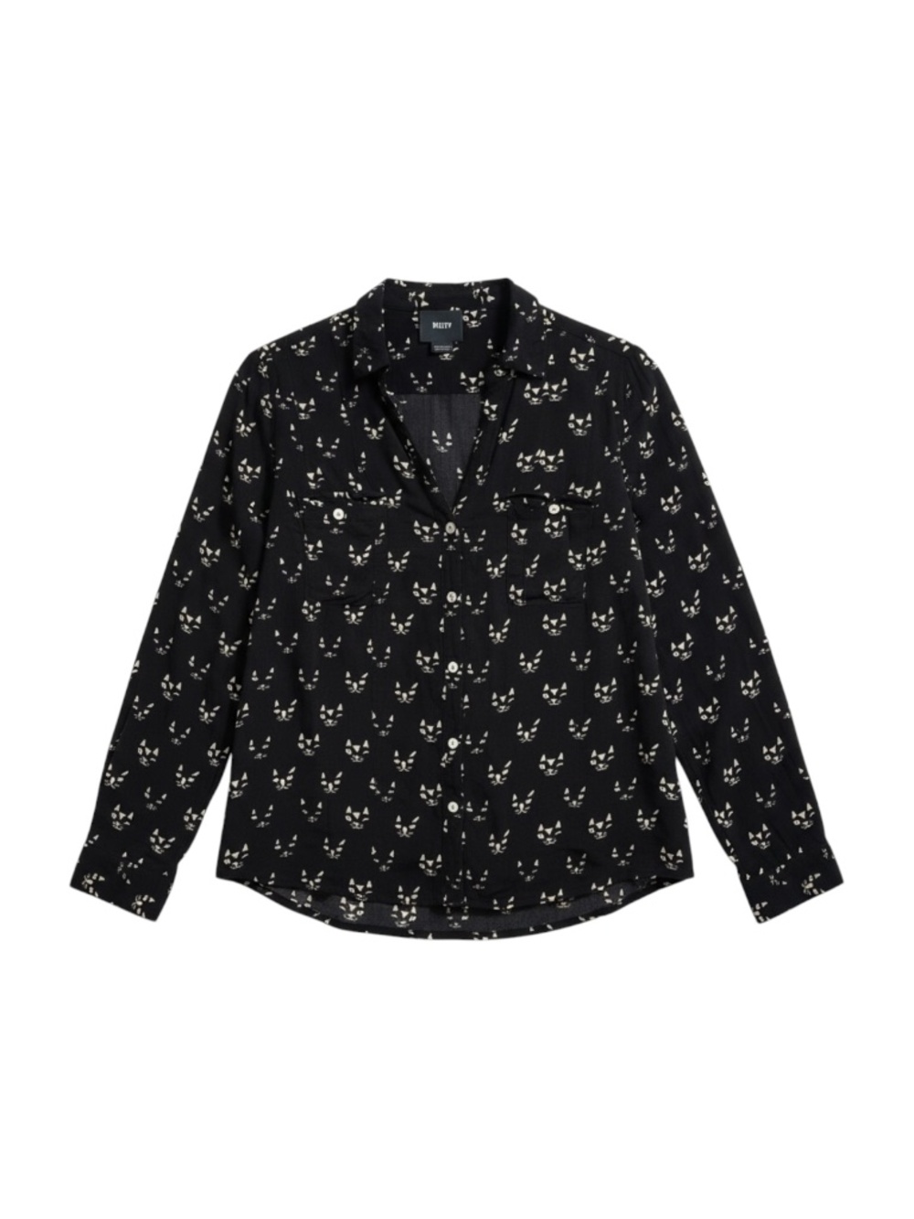Maeve Conversationalist‎ Clever Cat Blouse Women’s 6 US Anthropologie